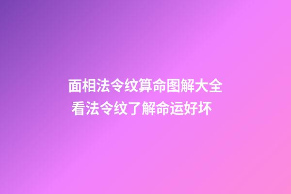 面相法令纹算命图解大全 看法令纹了解命运好坏